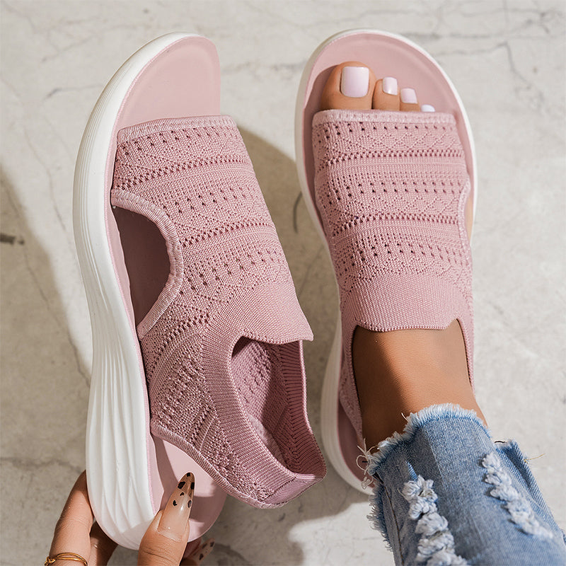 ZINA™ - KNIT PLATFORM SANDALS